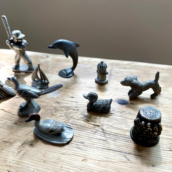 Selection of Vintage Pewter Figurines Set of 14 - Picture 4 of 8